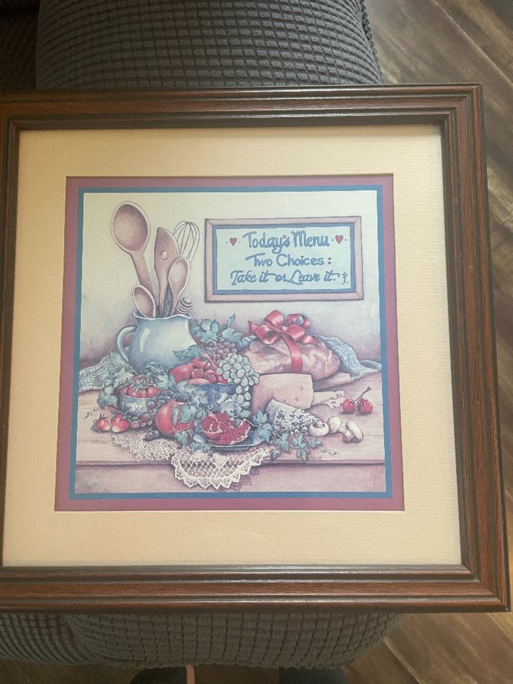 Home Interiors Vintage Framed Print 11"x11" Cottage Core
